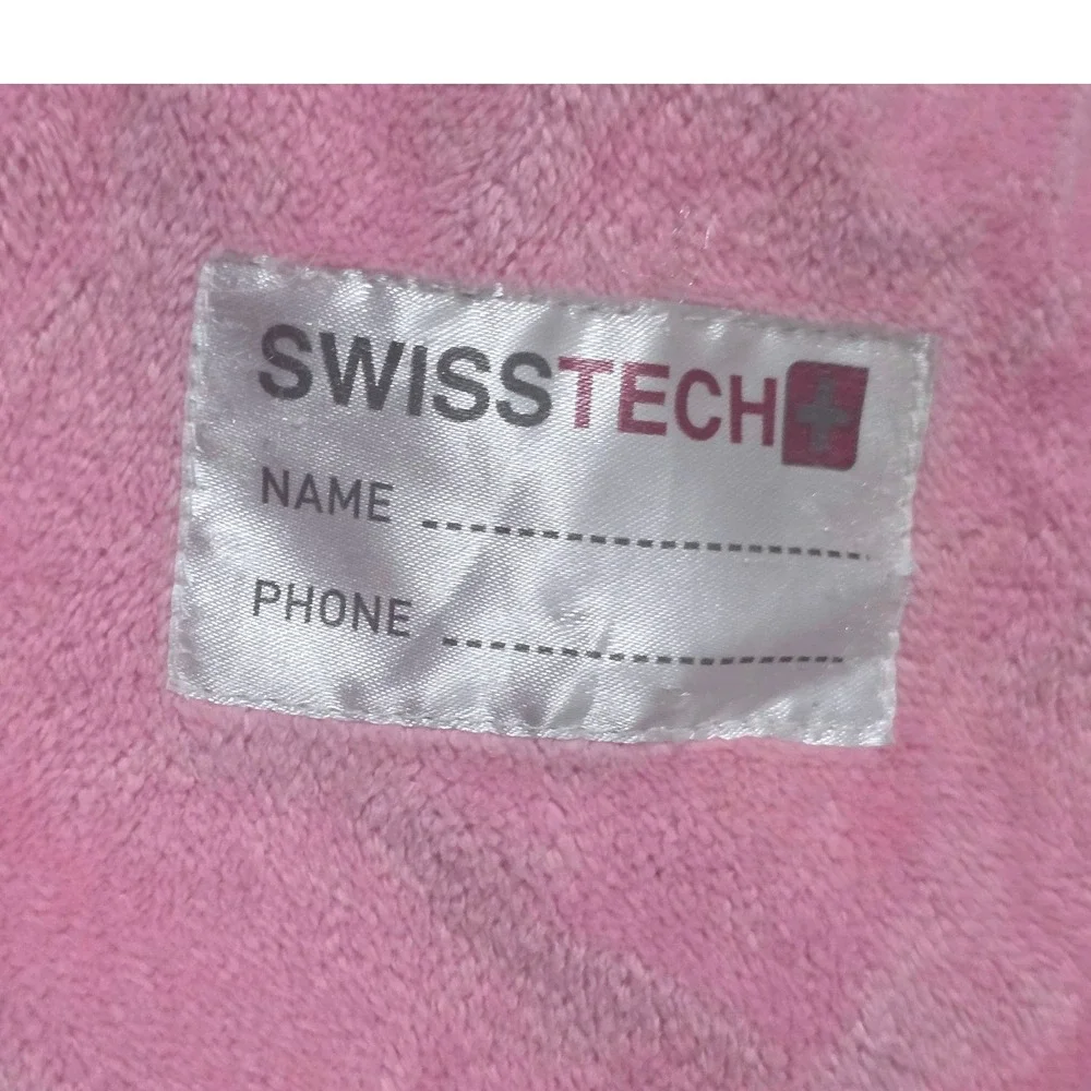 Swiss Tech Girls Pink Purple Ombre Puffer Jacket Hooded Winter Coat Size L 10-12